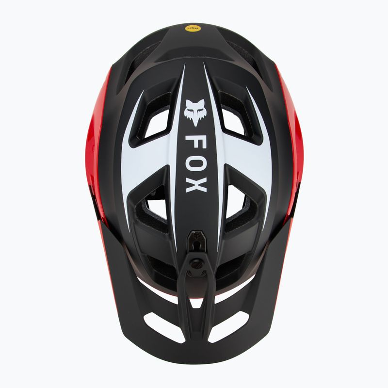 Fox Racing Speedframe Pro Defy флуоресцентна червена каска за велосипед 5
