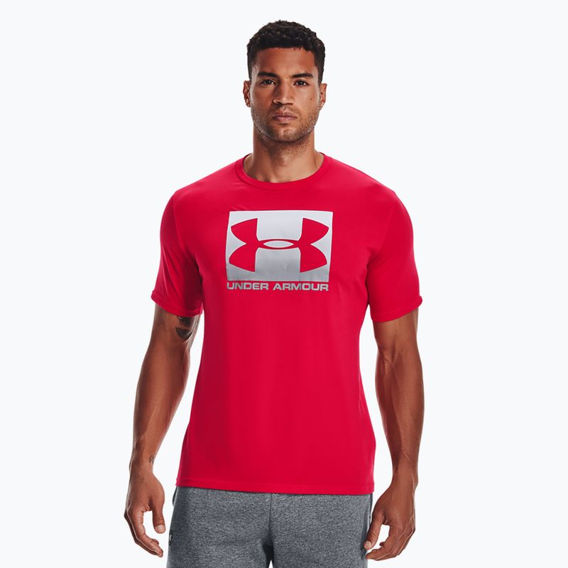 Мъжка тениска Under Armour Boxed Sportstyle червена/оранжева