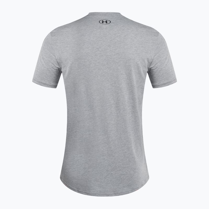 Мъжка тренировъчна тениска Under Armour Sportstyle Left Chest SS steel light heather/black 5