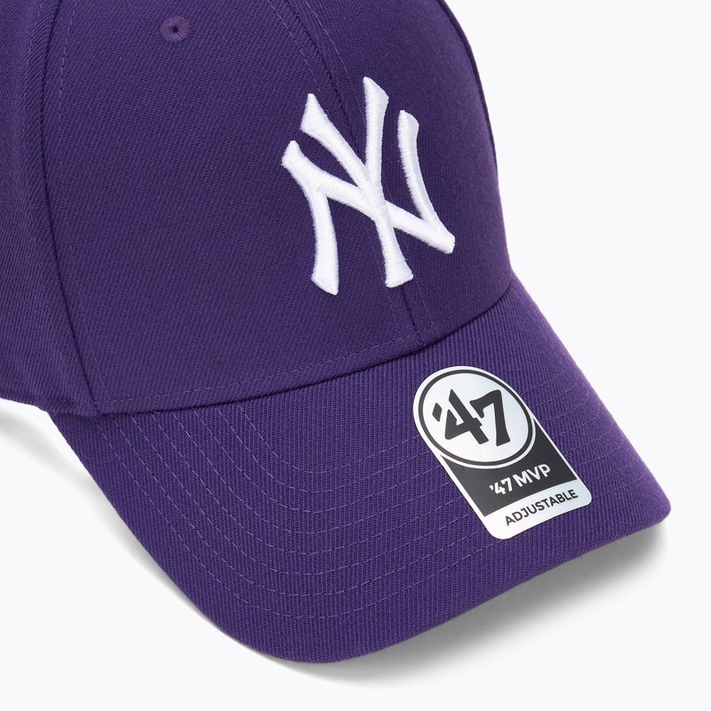 47 Марка MLB New York Yankees MVP бейзболна шапка лилава 3