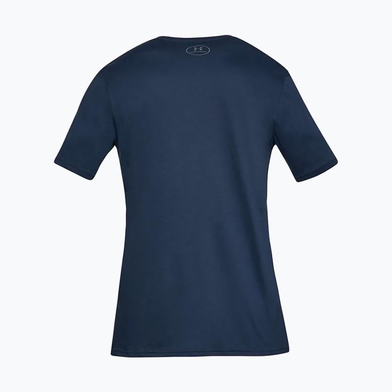 Under Armour UA Sportstyle Logo SS мъжка тениска за тренировки тъмносиня 1329590 2