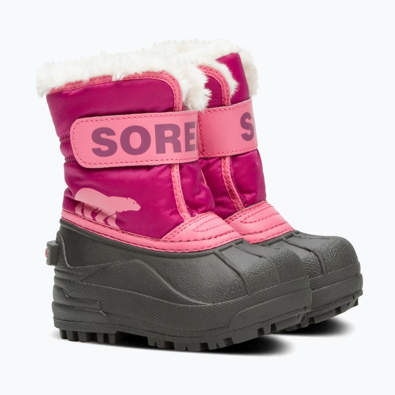 Детски ботуши за сняг Sorel Snow Commander тропическо розово/дълбоко русо 9