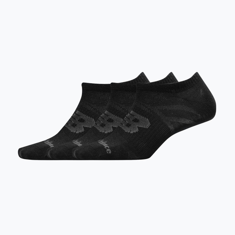 New Balance Flat Knit No Show чорапи 3 чифта черни