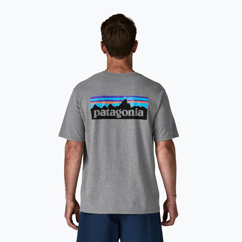 Мъжка тениска Patagonia P-6 Logo Responsibili-Tee gravel heather 2