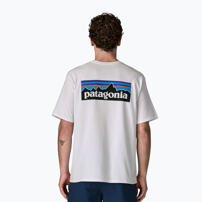 Мъжка тениска за трекинг Patagonia P-6 Logo Responsibili-Tee white 4