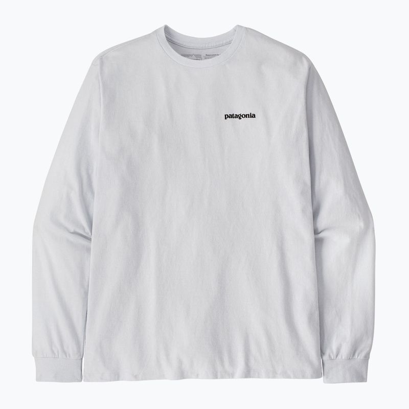 Мъжка блуза с дълъг ръкав Patagonia P-6 Logo Responsibili white 3