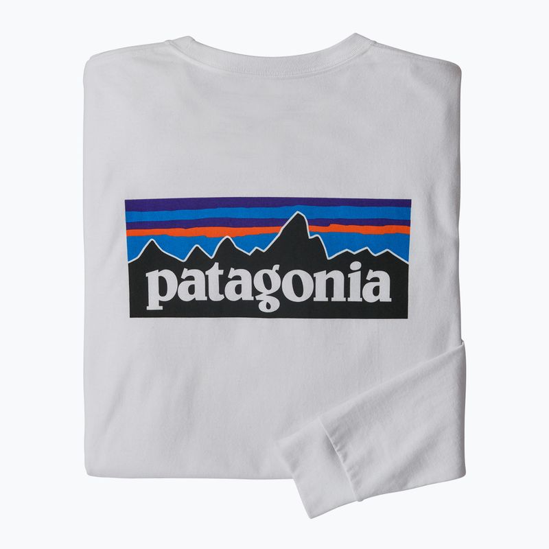 Мъжка блуза с дълъг ръкав Patagonia P-6 Logo Responsibili white 4