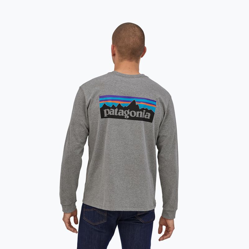 Мъжка блуза с дълъг ръкав Patagonia P-6 Logo Responsibili gravel heather 2