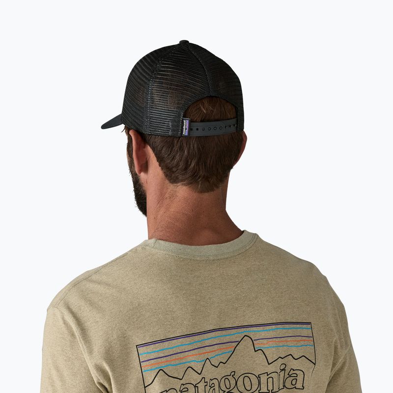 Patagonia P-6 Logo LoPro Trucker шапка черна 6