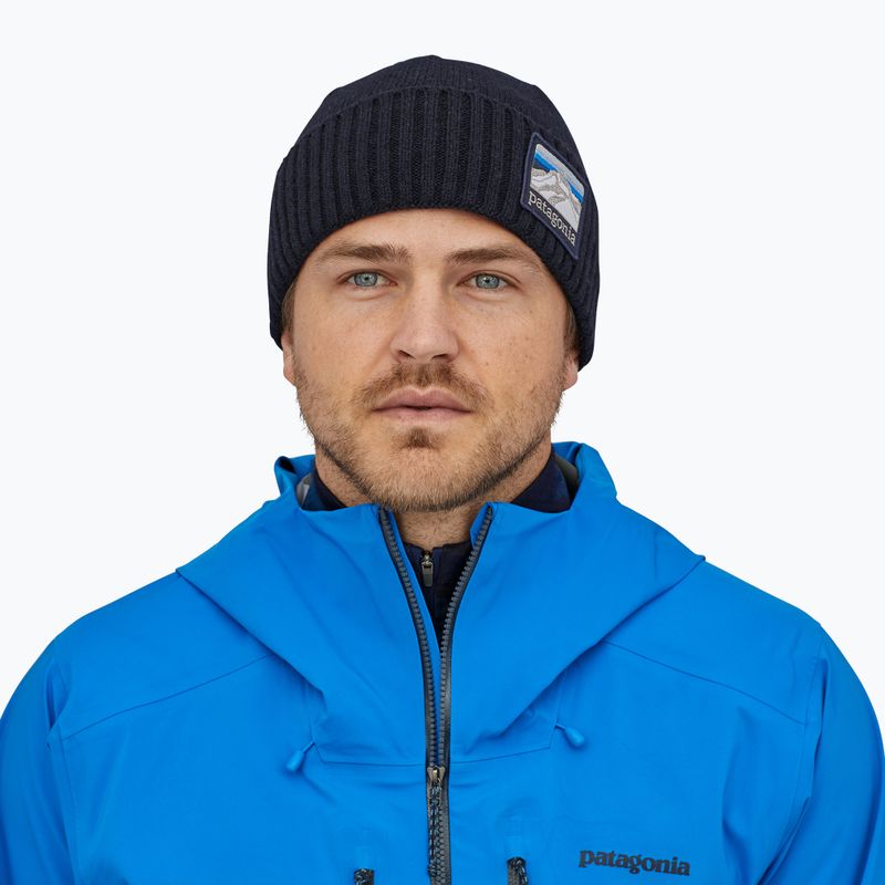 Patagonia Brodeo Beanie зимна шапка с лого ridge/classic navy 2