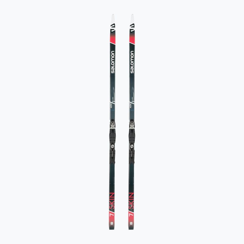 Salomon Aero 7 Eskin + Prolink Access ски за ски бягане черно/червено L412131PM