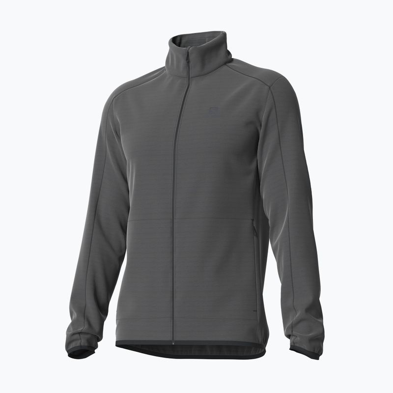 Мъжки потник Salomon Outrack Full Zip Mid от полар черен LC1369200 2