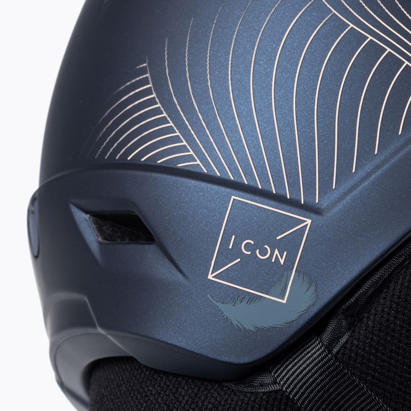 Дамска ски каска Salomon Icon LT Visor Photo Sigma S1-S3 navy blue L41529800 8