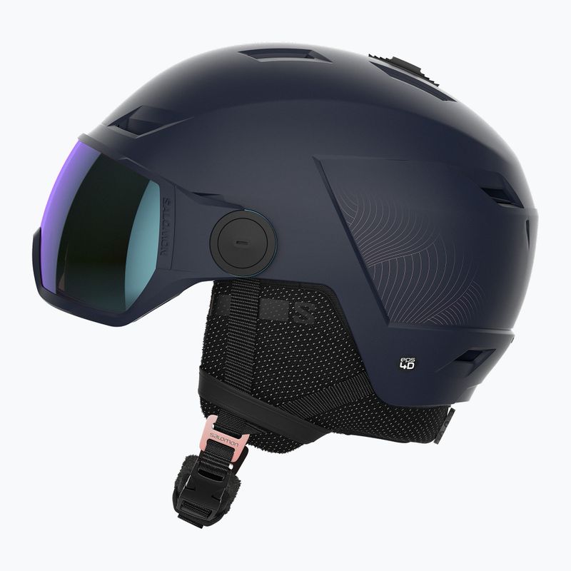 Дамска ски каска Salomon Icon LT Visor Photo Sigma S1-S3 navy blue L41529800 11