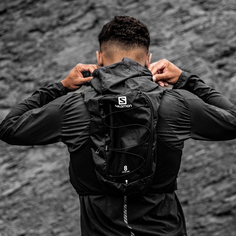 Salomon Active Skin 8 комплект жилетка за бягане черна LC1757900 9