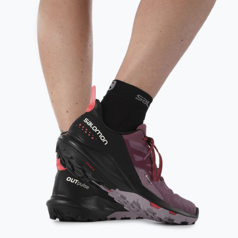 Salomon Outpulse GTX дамски ботуши за трекинг черни/розови L41689700 17