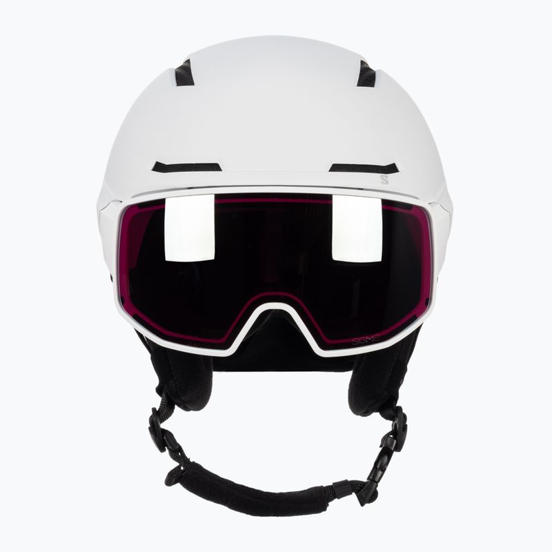 Ски каска Salomon Driver Pro Sigma бяла/черна бронзова 2