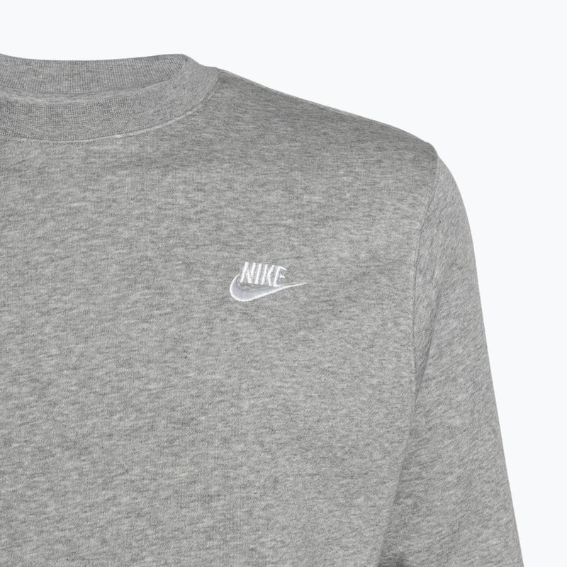 Мъжки суитшърт Nike Sportswear Club Fleece Crew dark grey heather/white 3