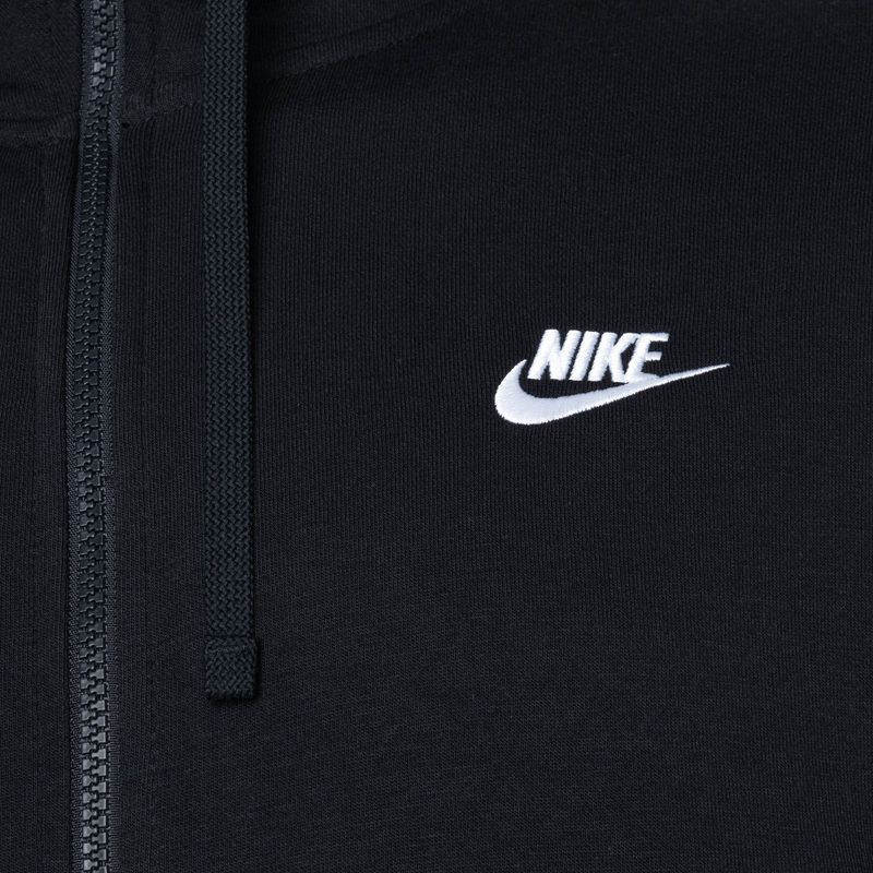 Мъжки суитшърт Nike Sportswear Club Hoodie FZ black/black/white 3