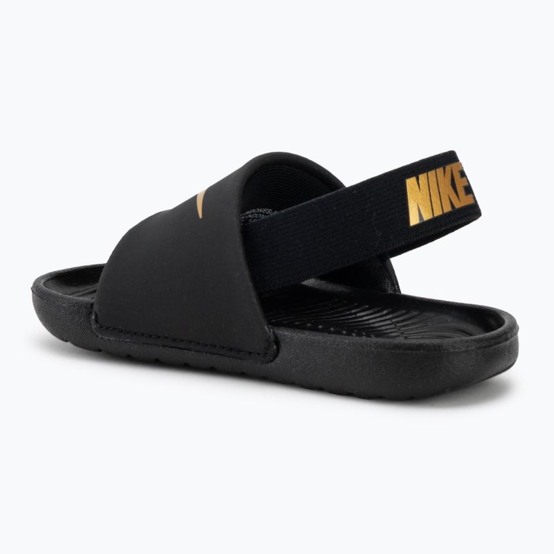Детски чехли Nike Kawa black/metallic gold 3