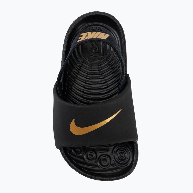 Детски чехли Nike Kawa black/metallic gold 5