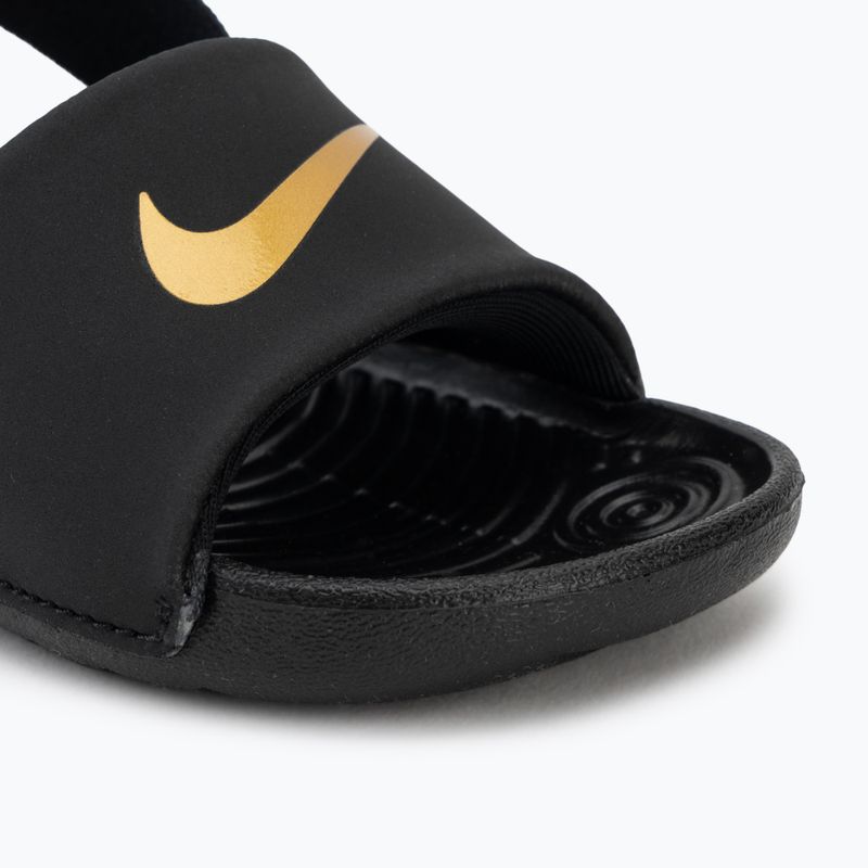 Детски чехли Nike Kawa black/metallic gold 7