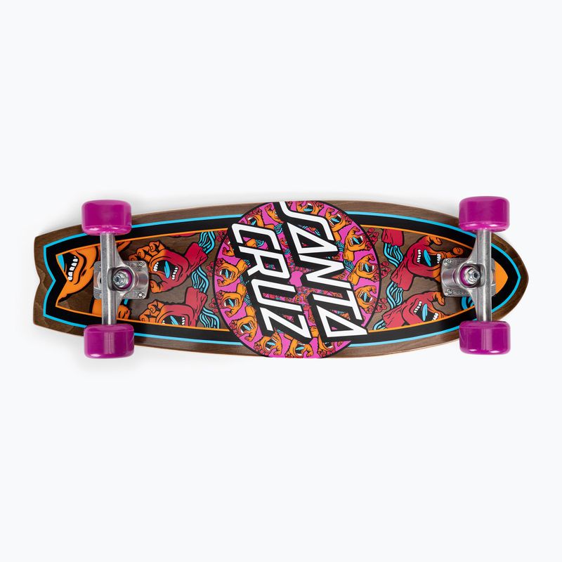 Круизер скейтборд Santa Cruz Cruzer Mandala Hand Shark 8.8 brown 124573
