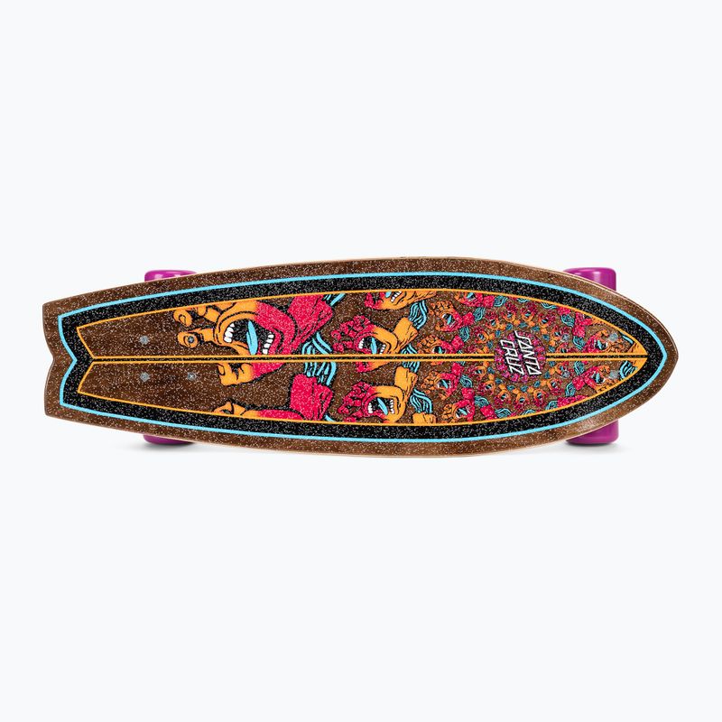 Круизер скейтборд Santa Cruz Cruzer Mandala Hand Shark 8.8 brown 124573 4