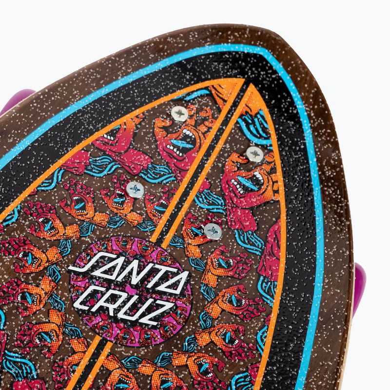 Круизер скейтборд Santa Cruz Cruzer Mandala Hand Shark 8.8 brown 124573 6