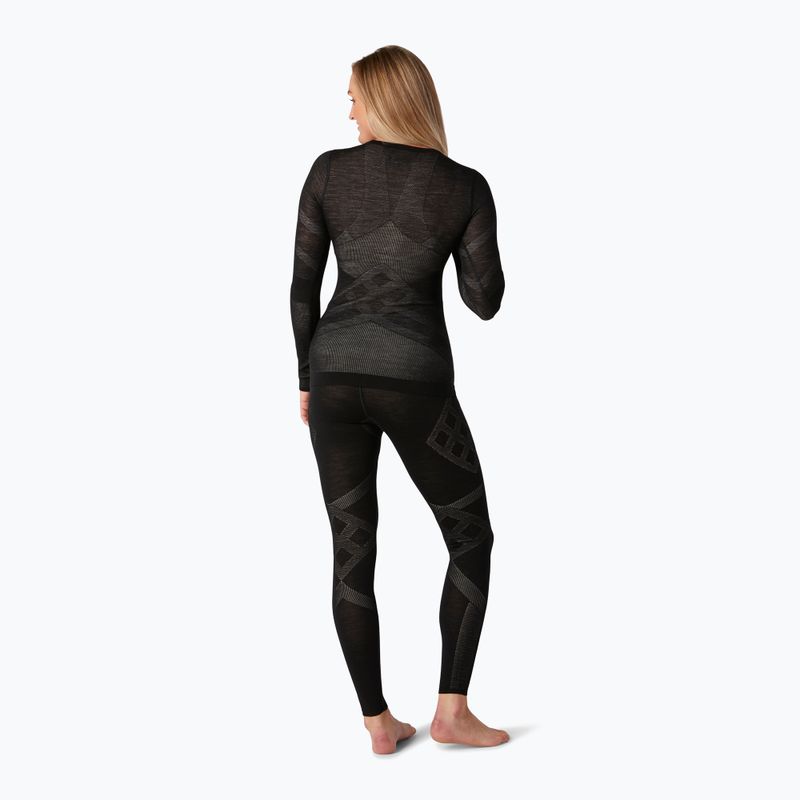 Дамска термоактивна блуза Smartwool Intraknit Merino 200 Crew black/white 6