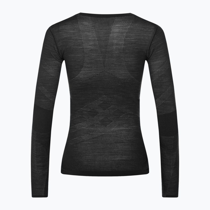 Дамска термоактивна блуза Smartwool Intraknit Merino 200 Crew black/white 2