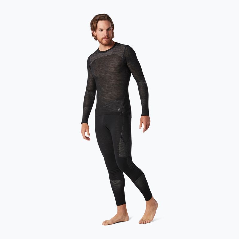 Мъжка термоактивна блуза Smartwool Intraknit Merino 200 Crew black/white 5