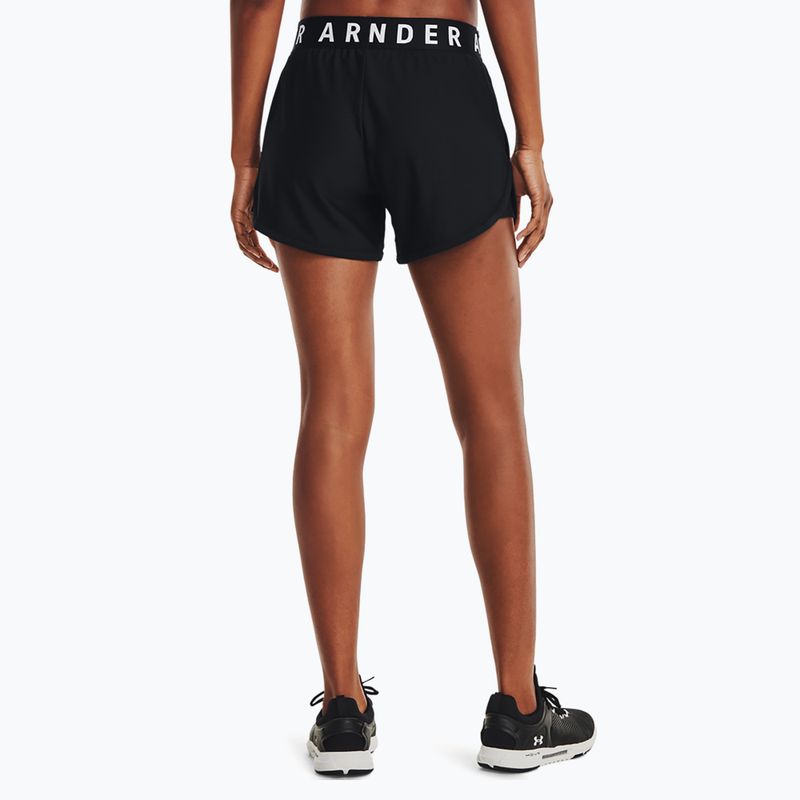 Under Armour Play Up 5 In дамски шорти за тренировка черно/черно/бяло 3