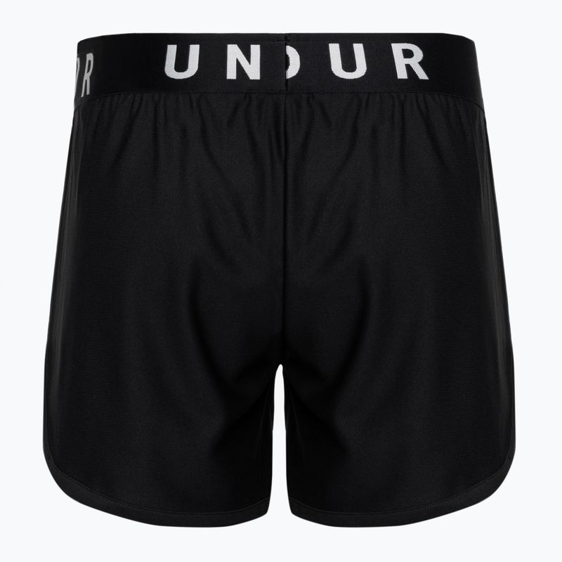 Under Armour Play Up 5 In дамски шорти за тренировка черно/черно/бяло 6