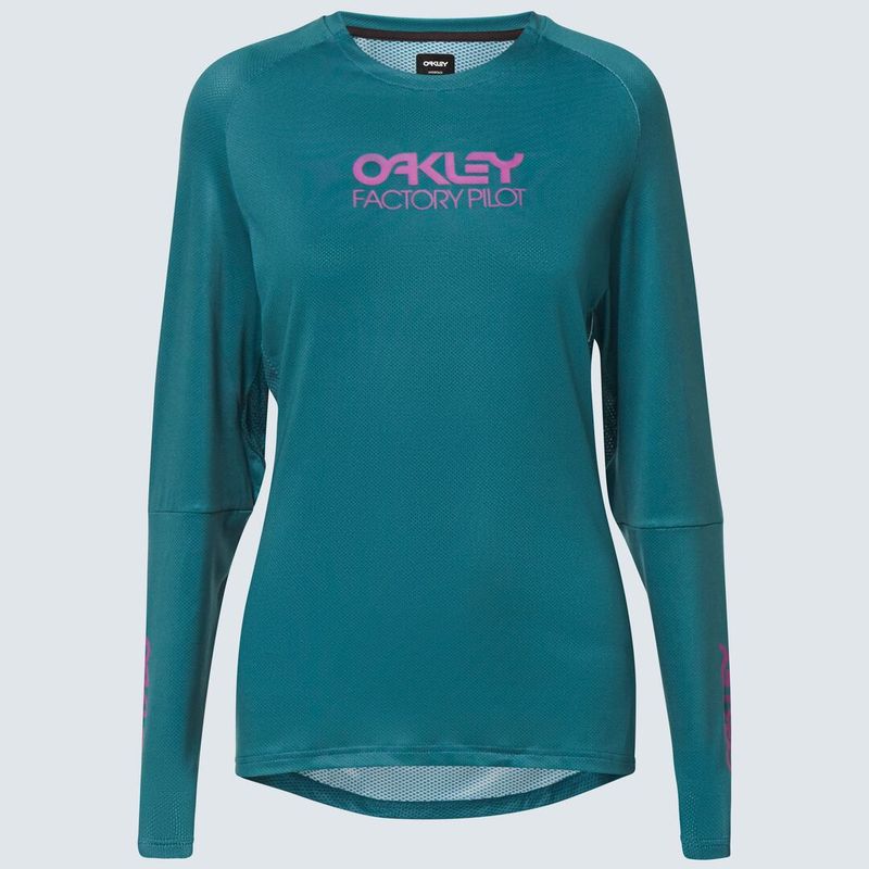 Дамско колоездачно трико Oakley WMNS Factory Pilot LS green FOA500224