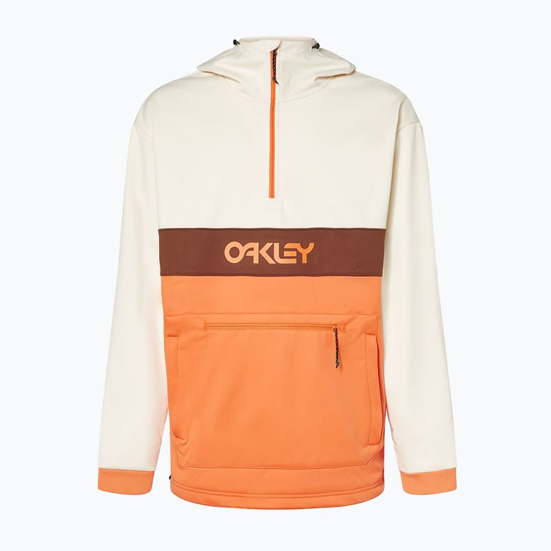 Мъжка софтшел качулка Oakley TNP Nose Grab arctic white/soft orange 12