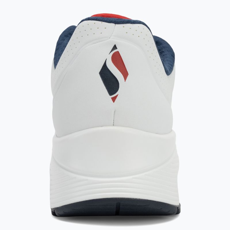 Дамски обувки SKECHERS Uno Stand On Air white durabuck/navy/red trim/mesh 6