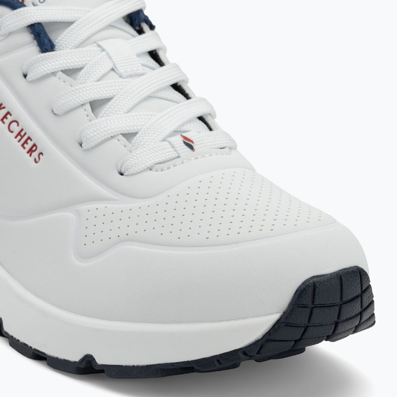 Дамски обувки SKECHERS Uno Stand On Air white durabuck/navy/red trim/mesh 7