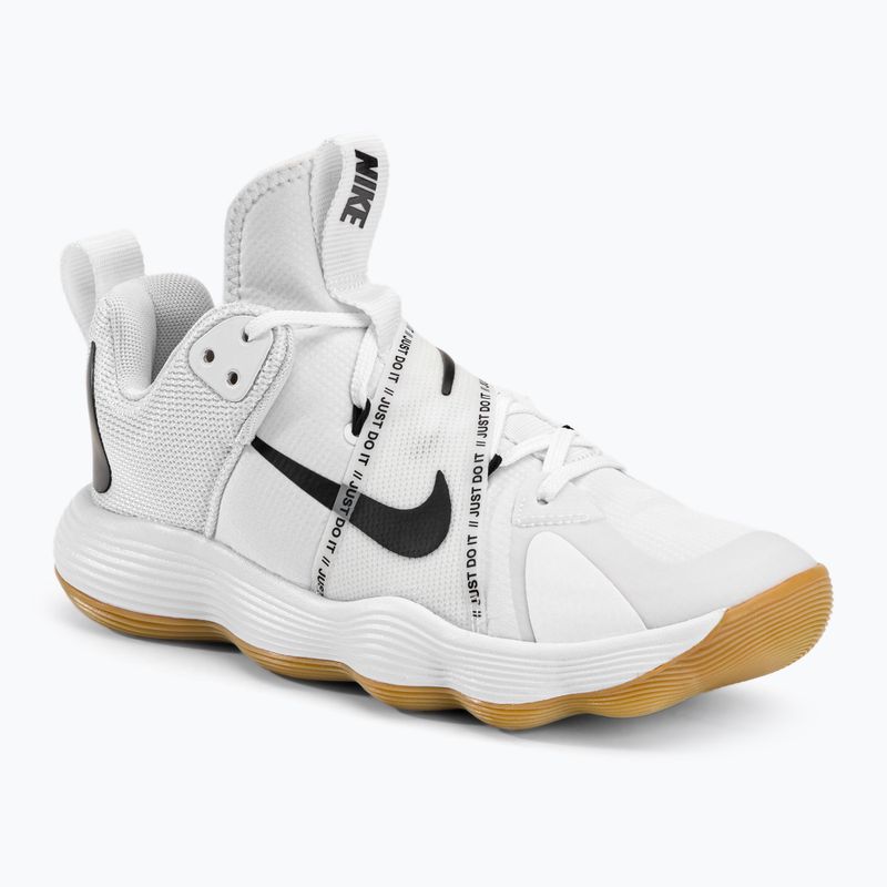 Nike React Hyperset обувки за волейбол бяло/черно/гума светлокафяво