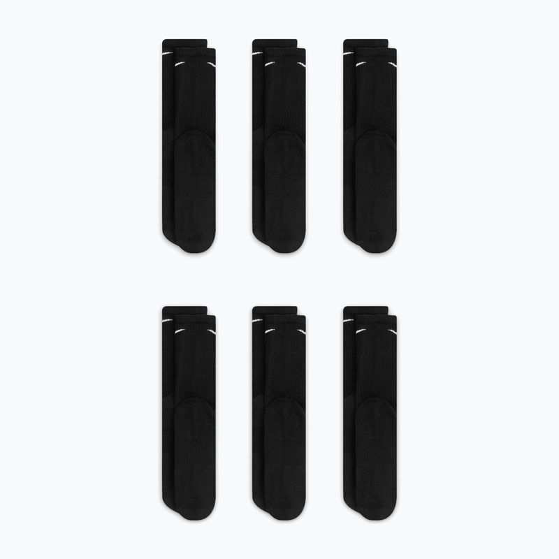 Мъжки чорапи Nike Everyday Plus Cushioned Crew 6 pairs black/white 4