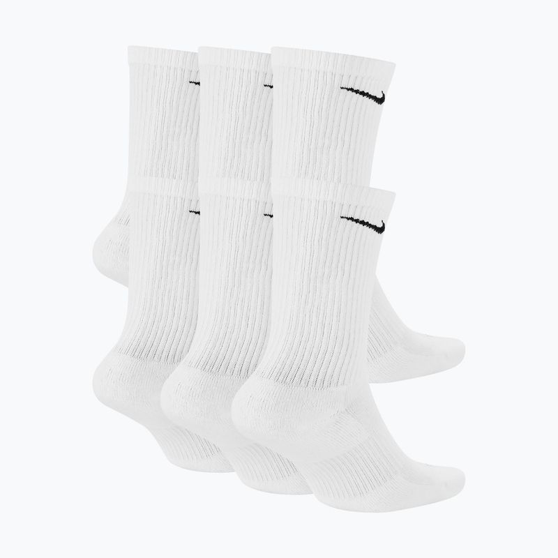 Мъжки чорапи Nike Everyday Plus Cushioned Crew 6 pairs white/black 2