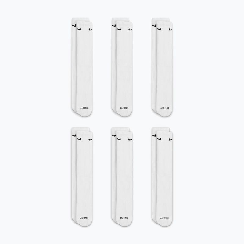 Мъжки чорапи Nike Everyday Plus Cushioned Crew 6 pairs white/black 3