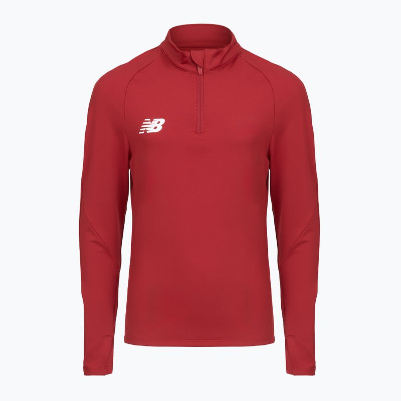 Детски футболен суитшърт New Balance Training 1/4 Zip Плетено бордо NBEJT9035