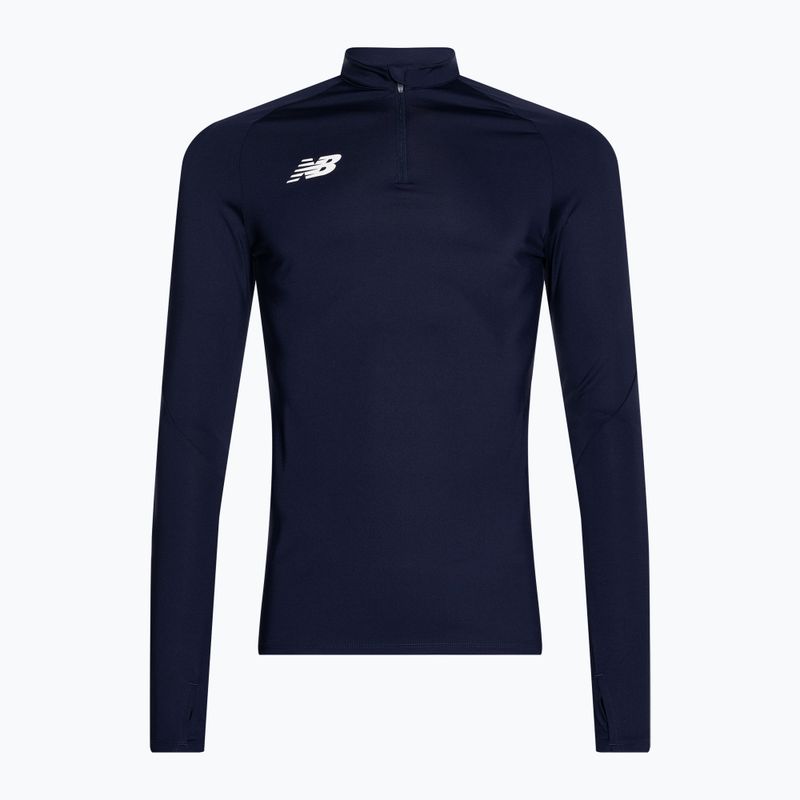 Мъжки футболен суитшърт New Balance Training 1/4 Zip Плетено тъмносиньо NBEMT9035