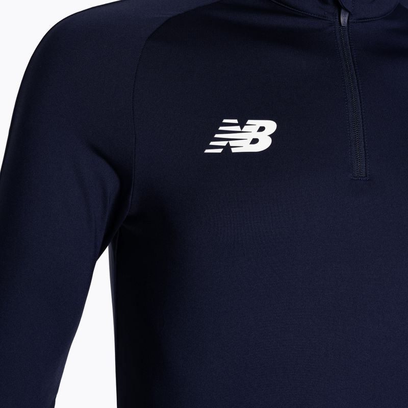 Мъжки футболен суитшърт New Balance Training 1/4 Zip Плетено тъмносиньо NBEMT9035 3