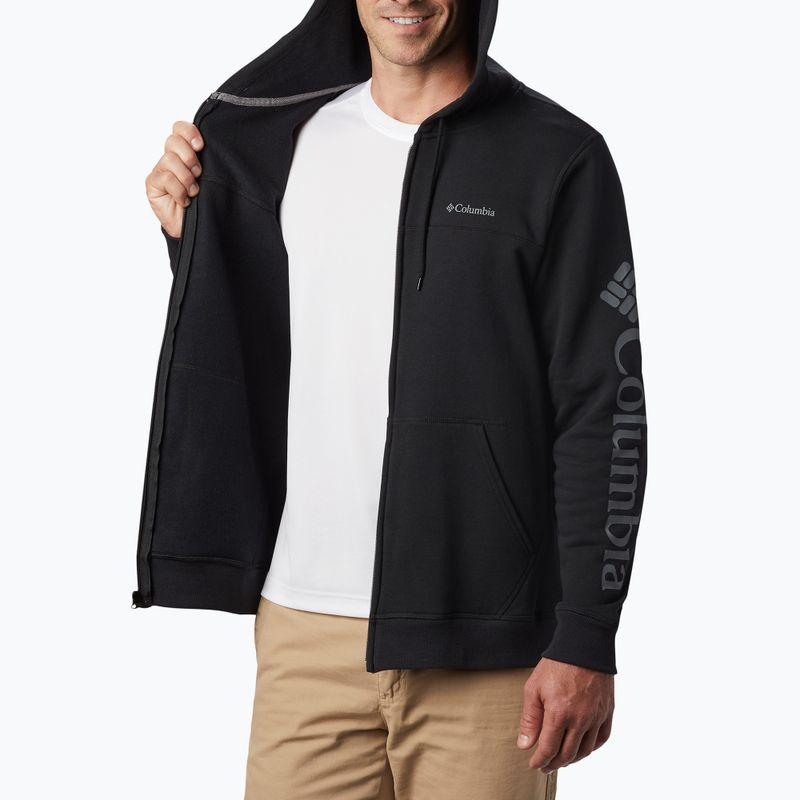 Мъжки суитшърт Columbia Logo Fleece Full Zip от полар черен 1889164010 3