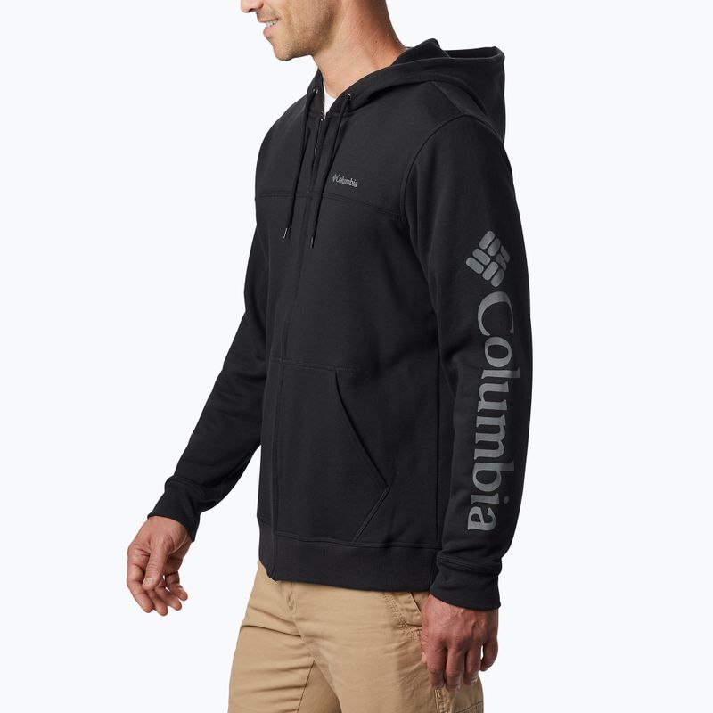 Мъжки суитшърт Columbia Logo Fleece Full Zip от полар черен 1889164010 4