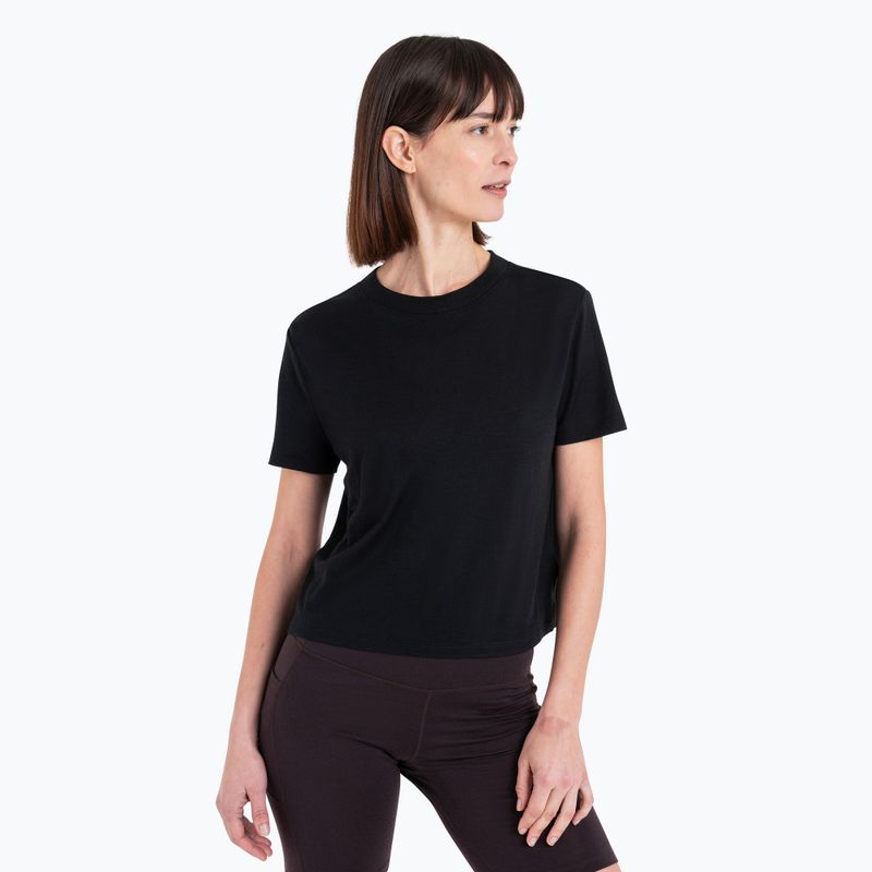 Дамска тениска за трекинг Icebreaker Merino 150 Tech Lite III SS Crop Tee black 4