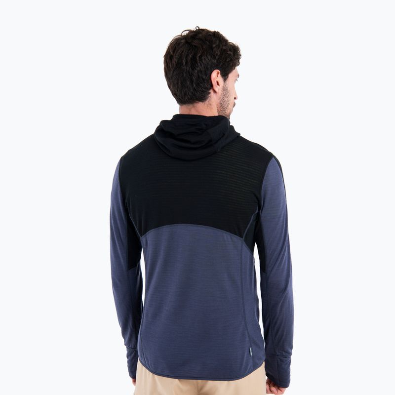 Мъжко яке Icebreaker Merino 200 Realfleece™ Descender trekking jacket black/graphite/cb 3