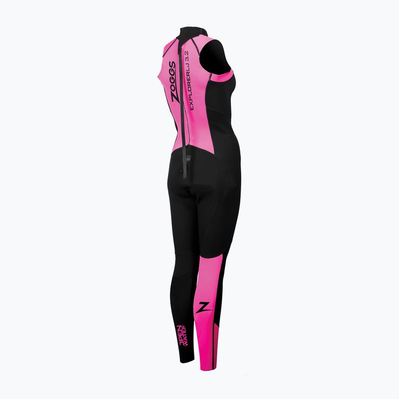 Дамски неопренов костюм за плуване Zoggs OW Explorer LJ 3.2.2 mm black/pink 2
